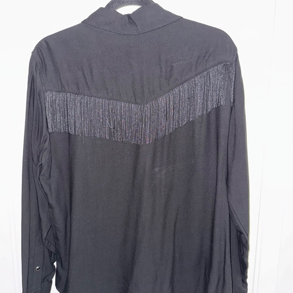Fringe Button Down Shirt - Picture 3 of 3